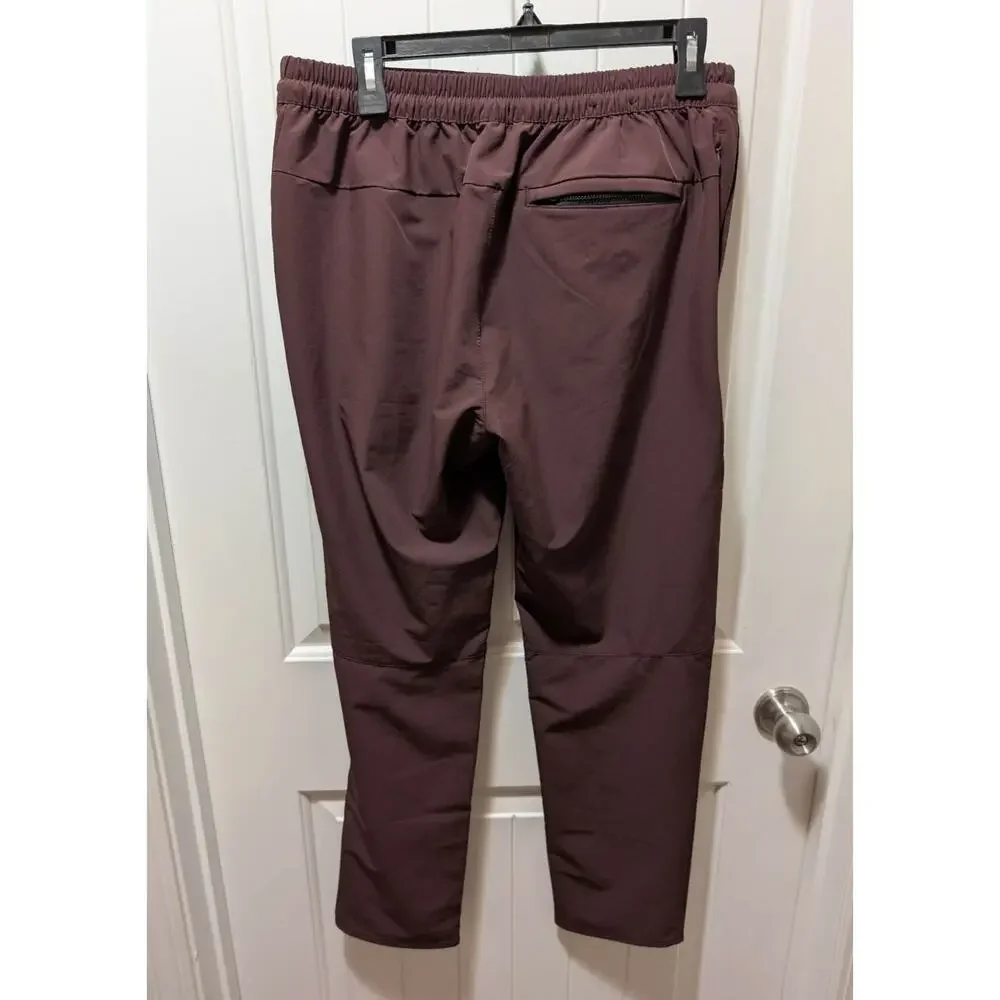 Banana Republic Men's 32x32 Performance Slim Tapered Pants Burgundy